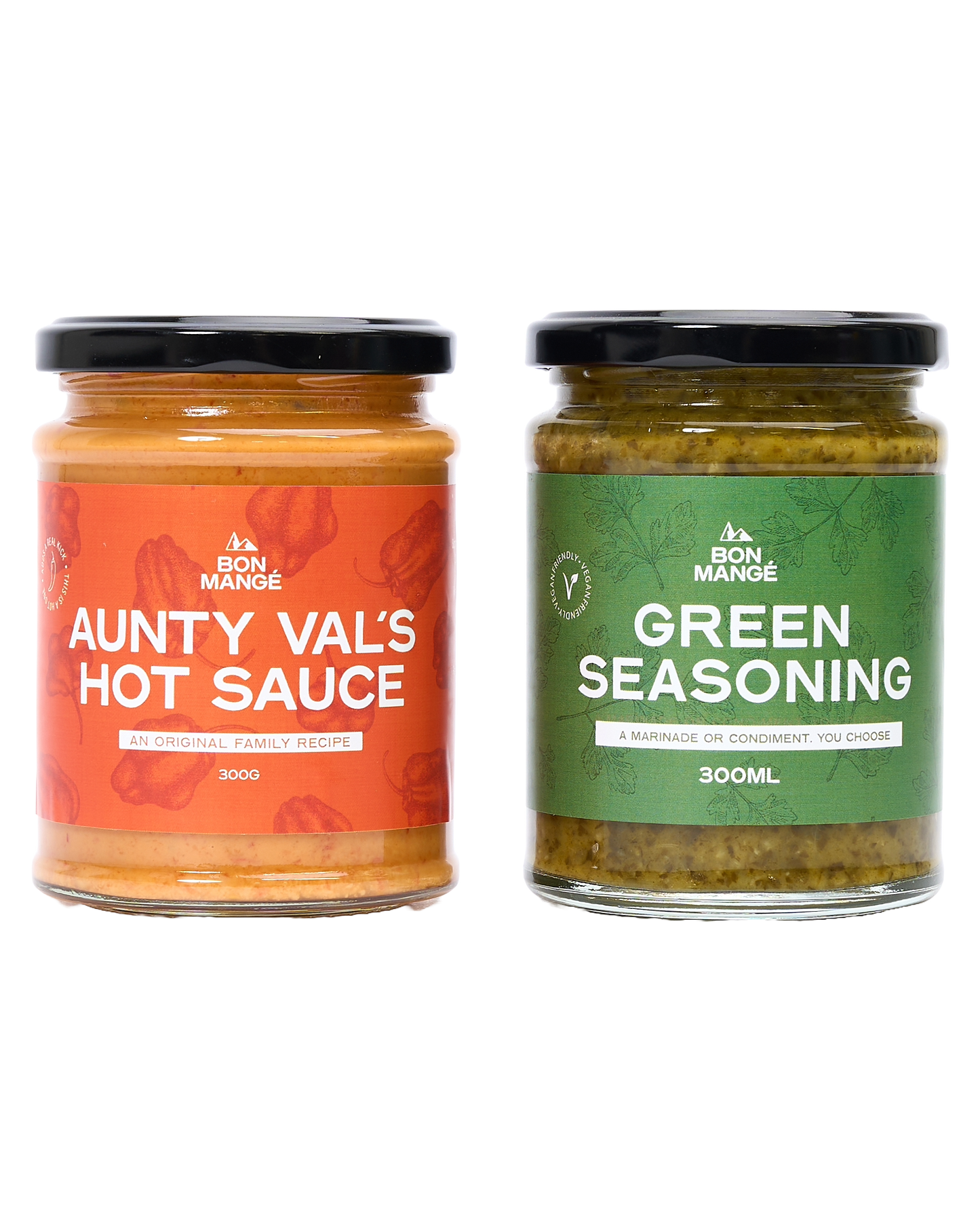 Bon Mangé: Heat and Flavour Set (Hot Sauce & Green Pepper Seasoning)