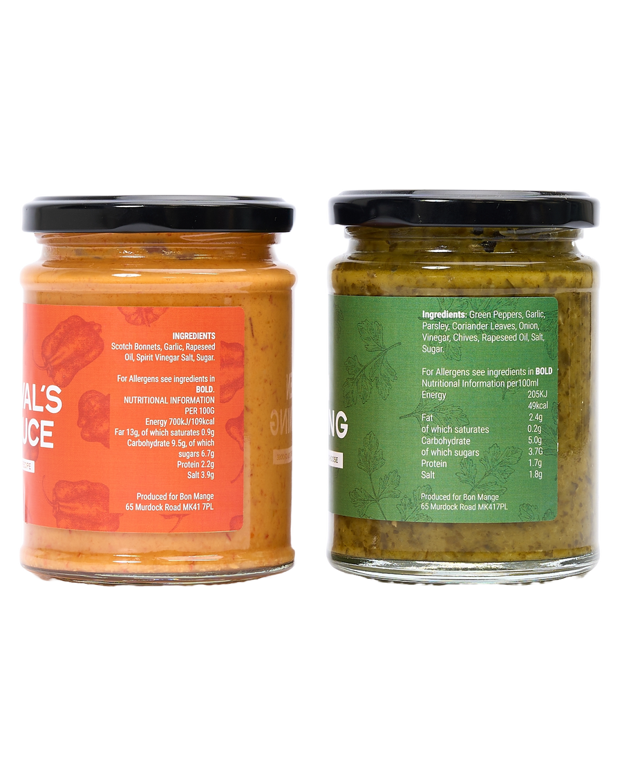 Bon Mangé: Heat and Flavour Set (Hot Sauce & Green Pepper Seasoning)