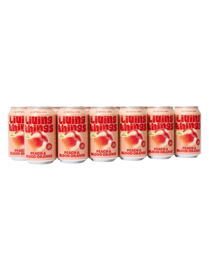 Peach & Blood Orange Prebiotic Soda (12 Cans)