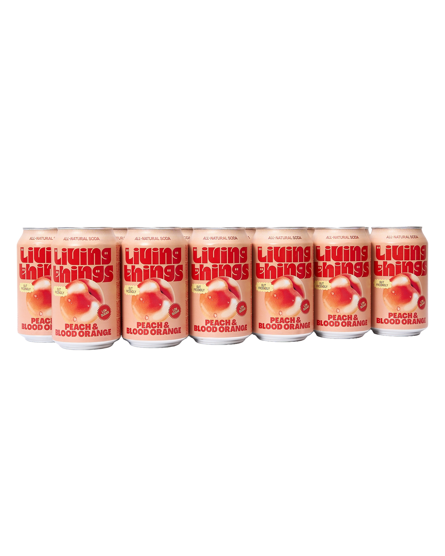 Peach & Blood Orange Prebiotic Soda (12 Cans)