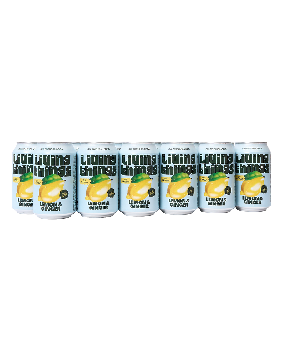 Lemon & Ginger Prebiotic Soda (12 Cans)