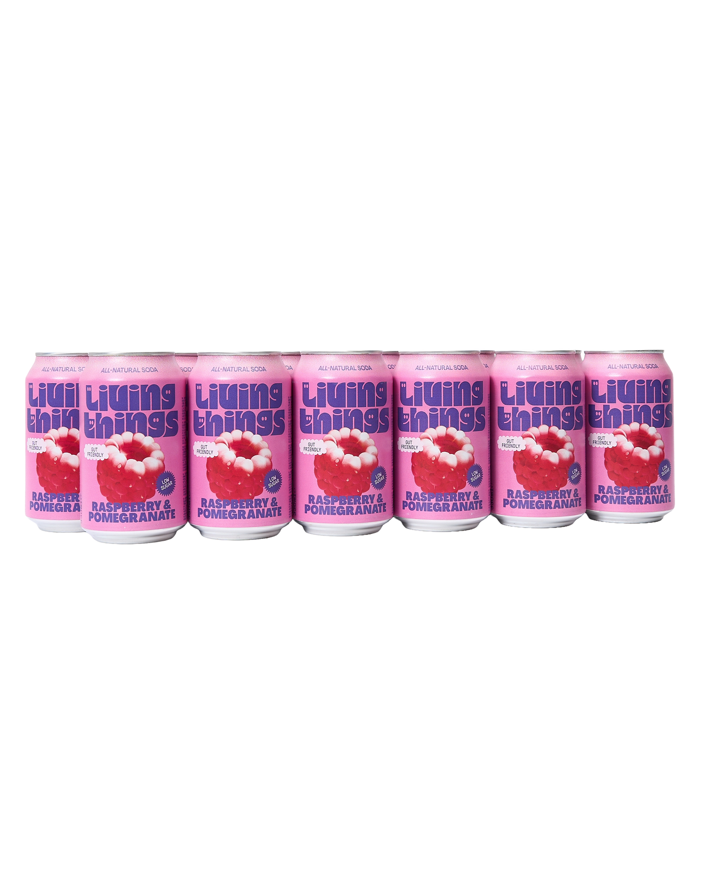 Raspberry & Pomegranate Prebiotic Soda (12 Cans)