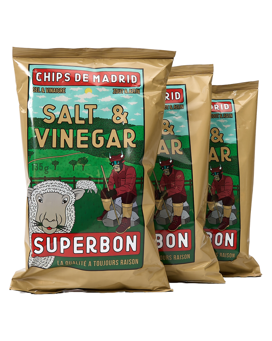 Salt & Vinegar Crisps (3 Sharing Bags)