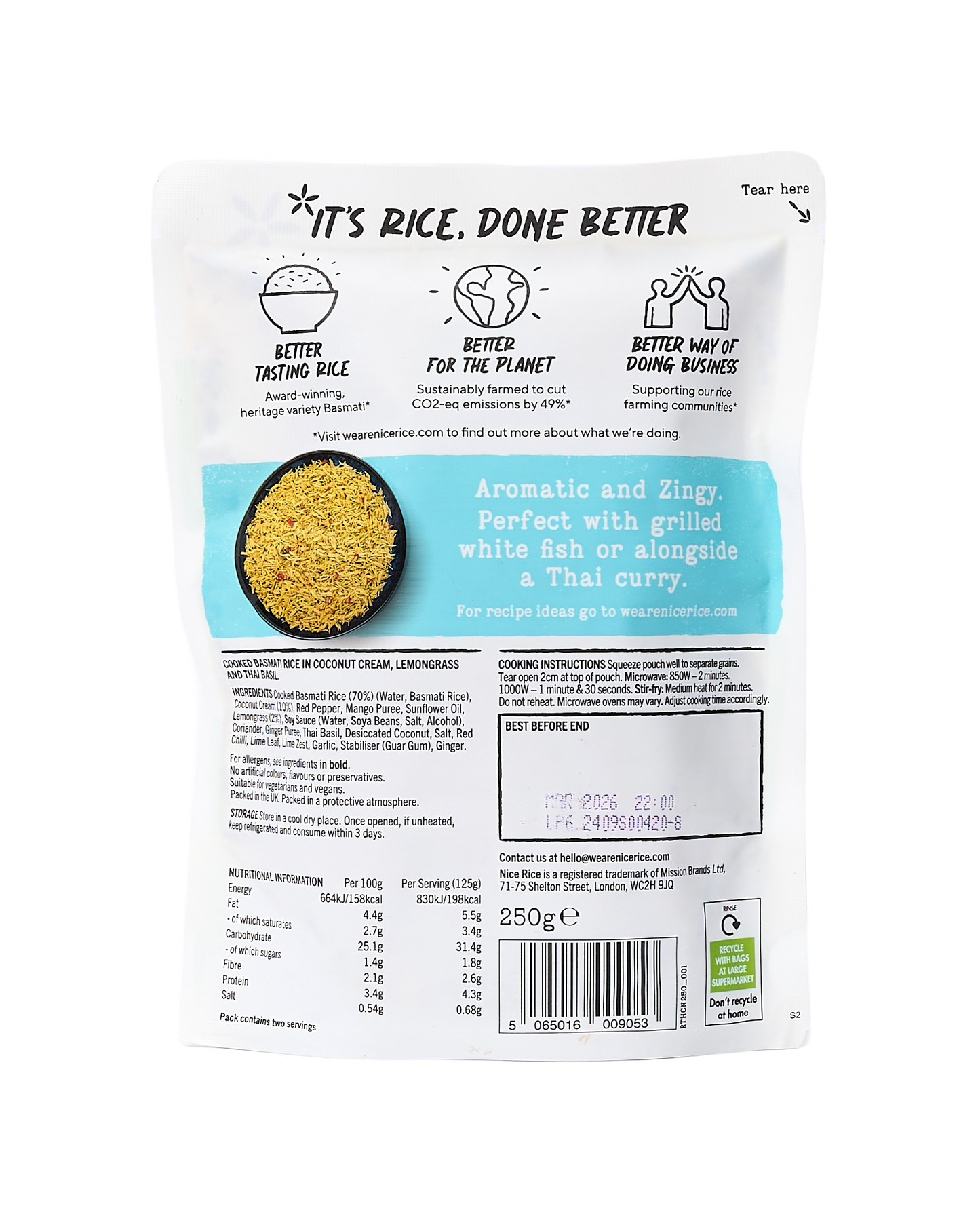 Ready-To-Eat Coconut & Lemongrass Basmati Rice