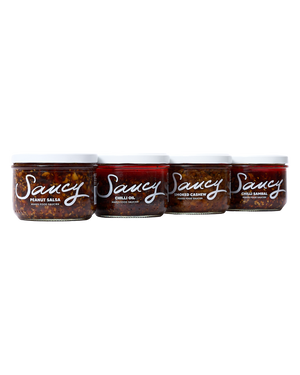 Saucy's ultimate chilli oil set (4 Jars)