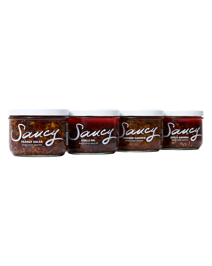 Saucy's ultimate chilli oil set (4 Jars)