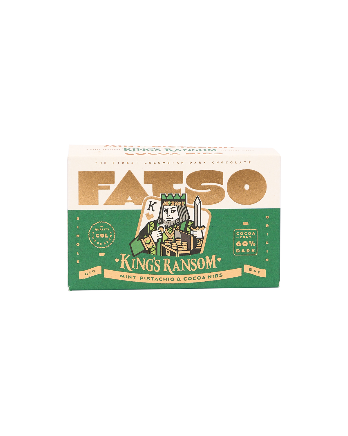King's Ransom: Pistachio, Mint & Cocoa Nib Dark Chocolate