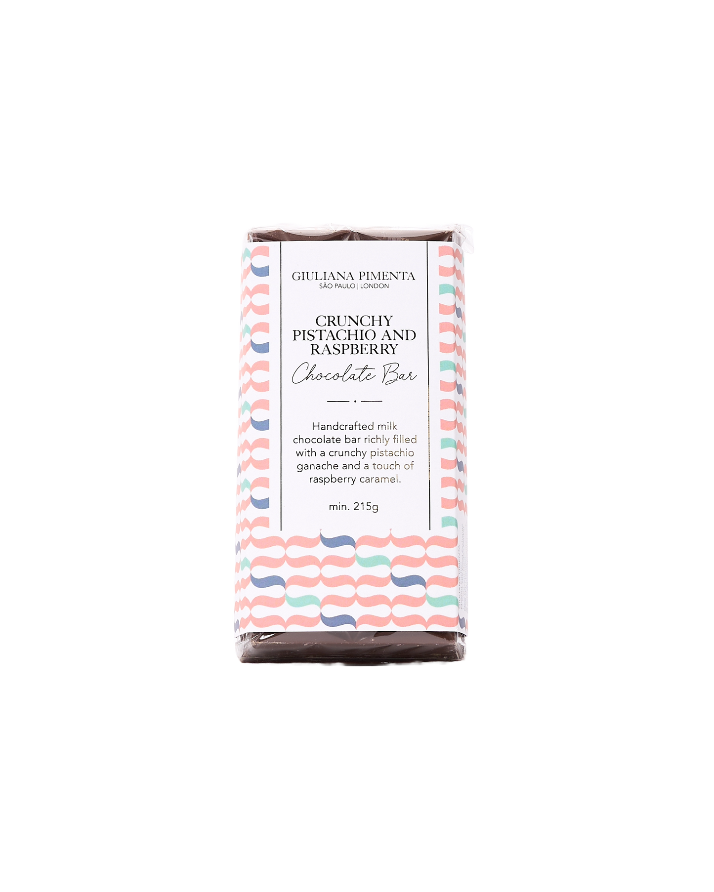 Crunchy Pistachio And Raspberry Chocolate Bar Large