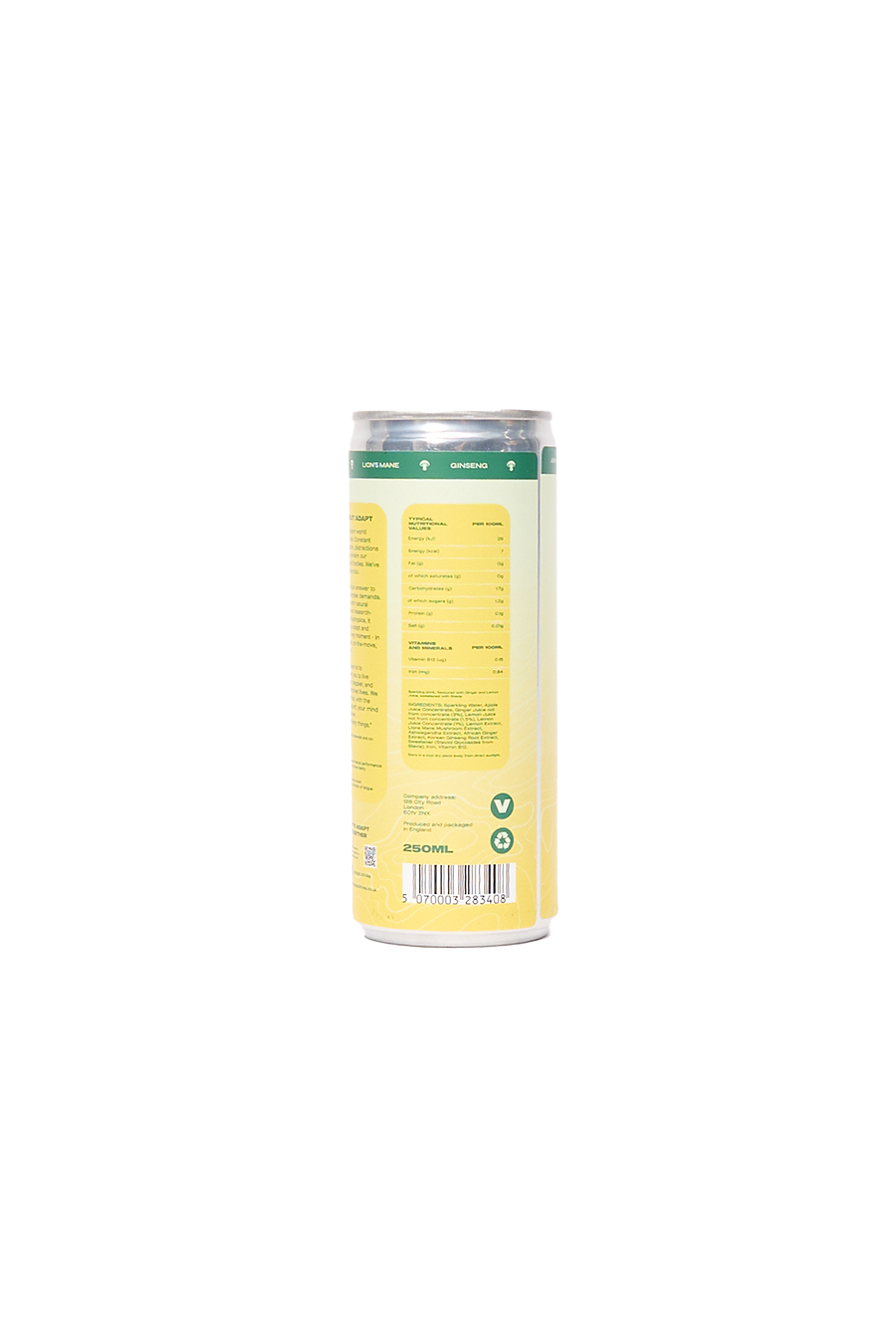 Ginger & Lemon Nootropic Soda