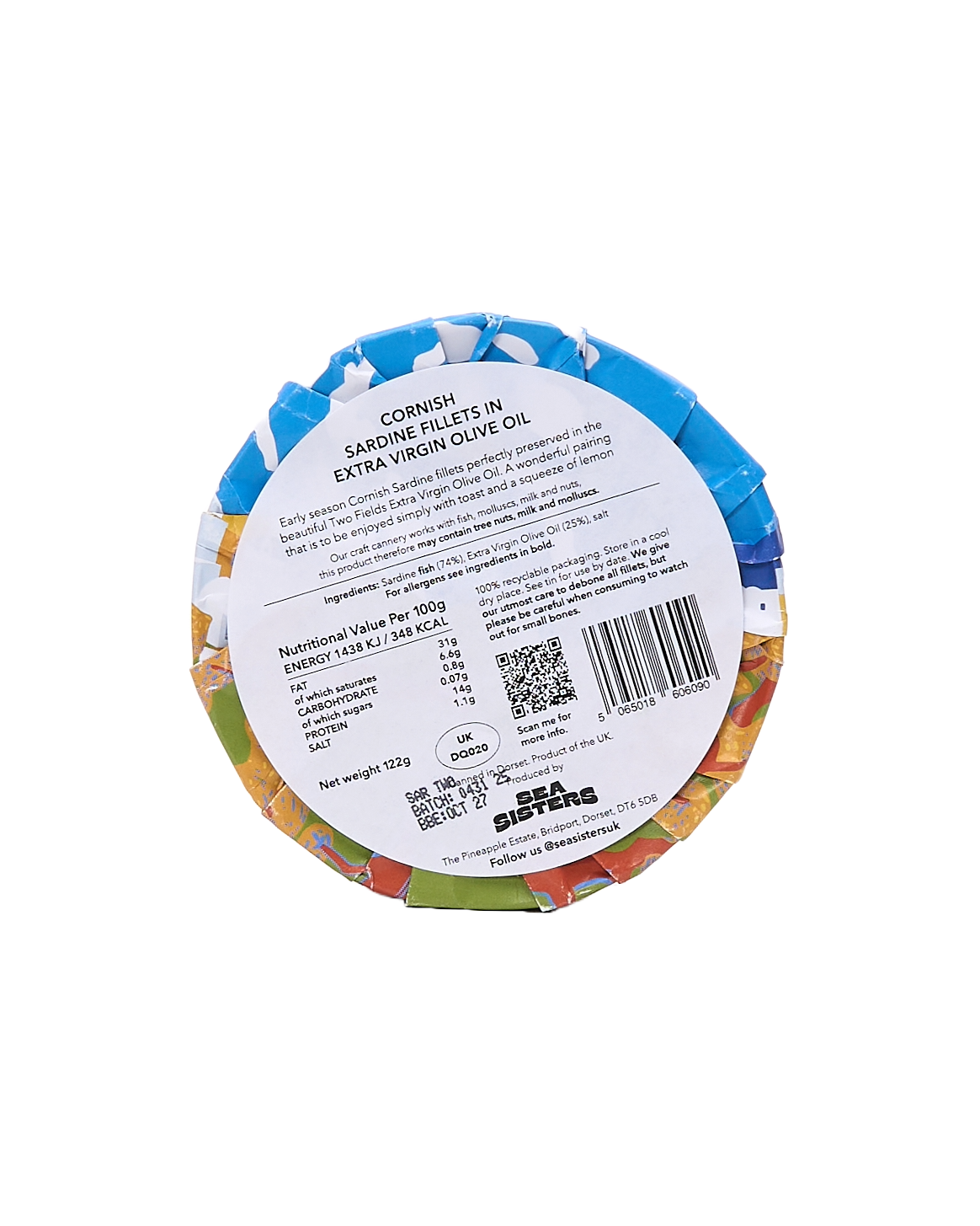 Cornish Sardine Fillets In Extra Virgin Olive Oil