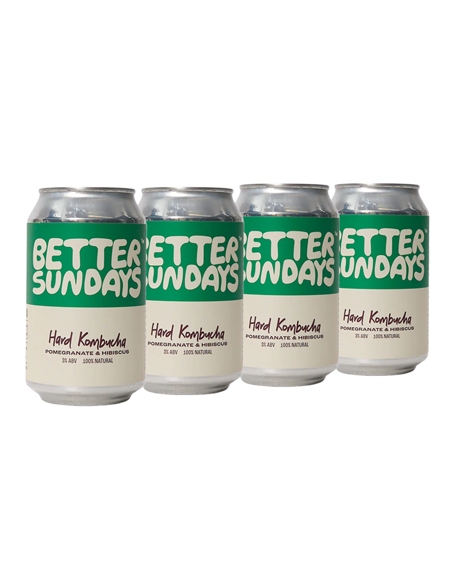Pomegranate & Hibiscus Hard Kombucha (4 pack)