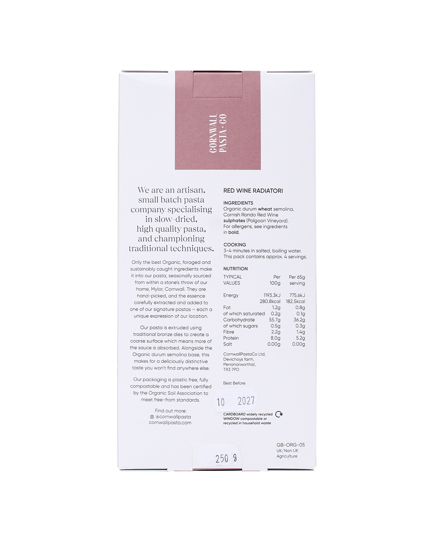 Red Wine Radiatori Pasta