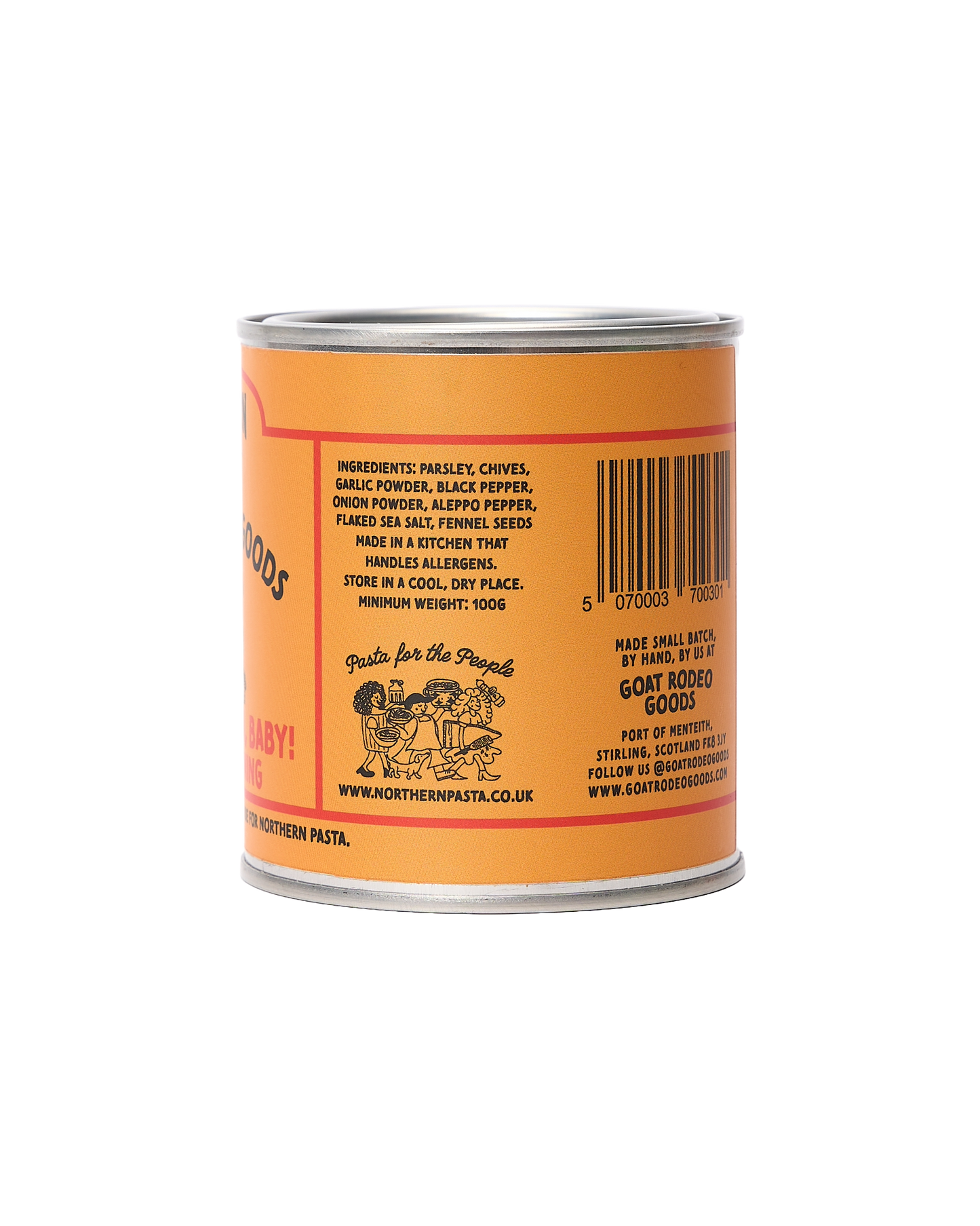 Hasta La Pasta, Baby: Pasta Seasoning