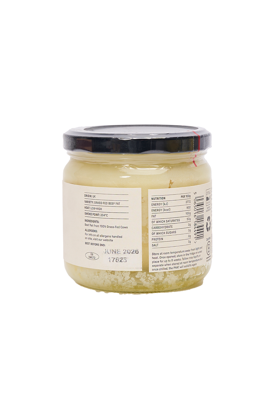 Organic British Grass-Fed Beef Tallow 275g