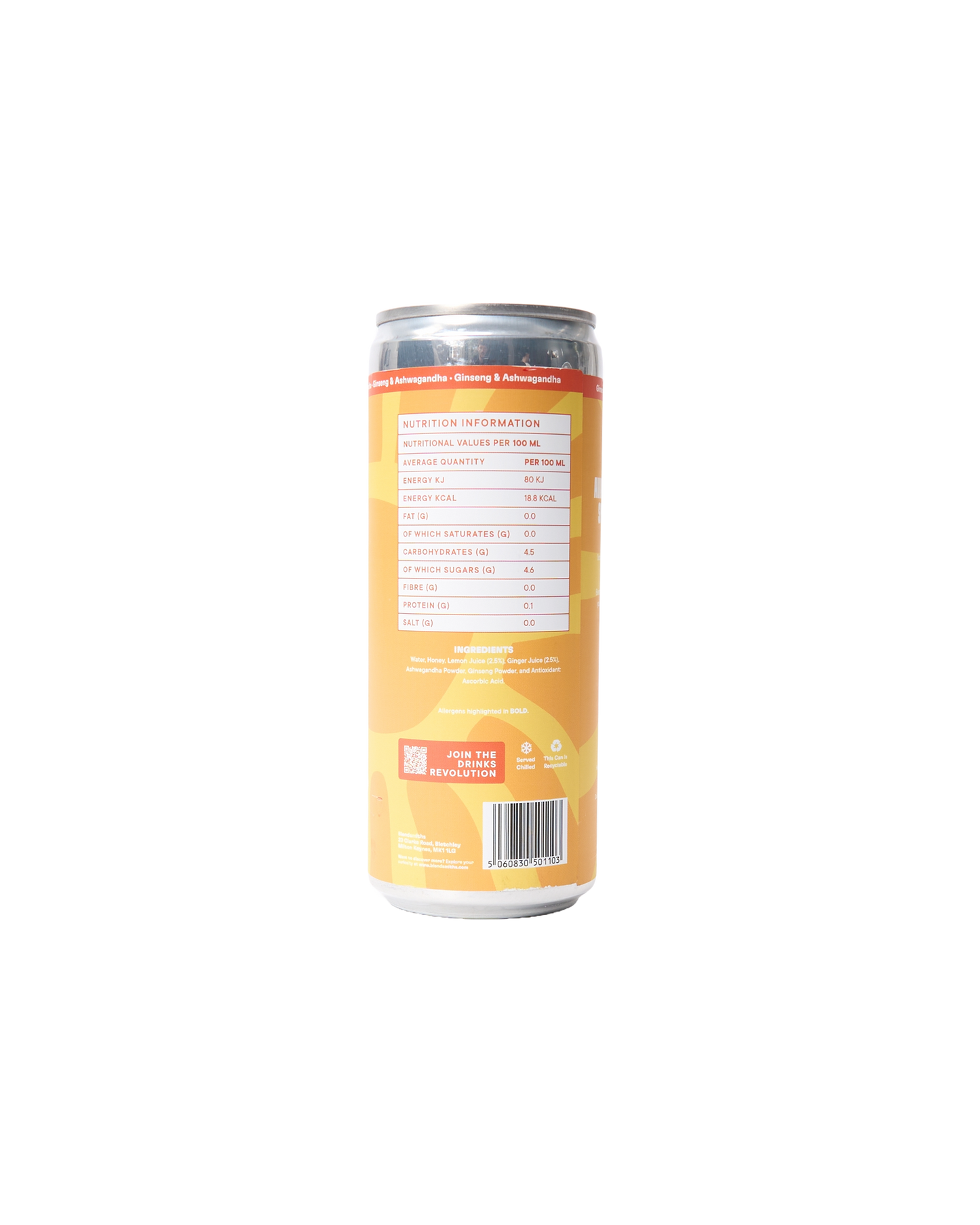 Lemon & Ginger Ashwagandha Soda