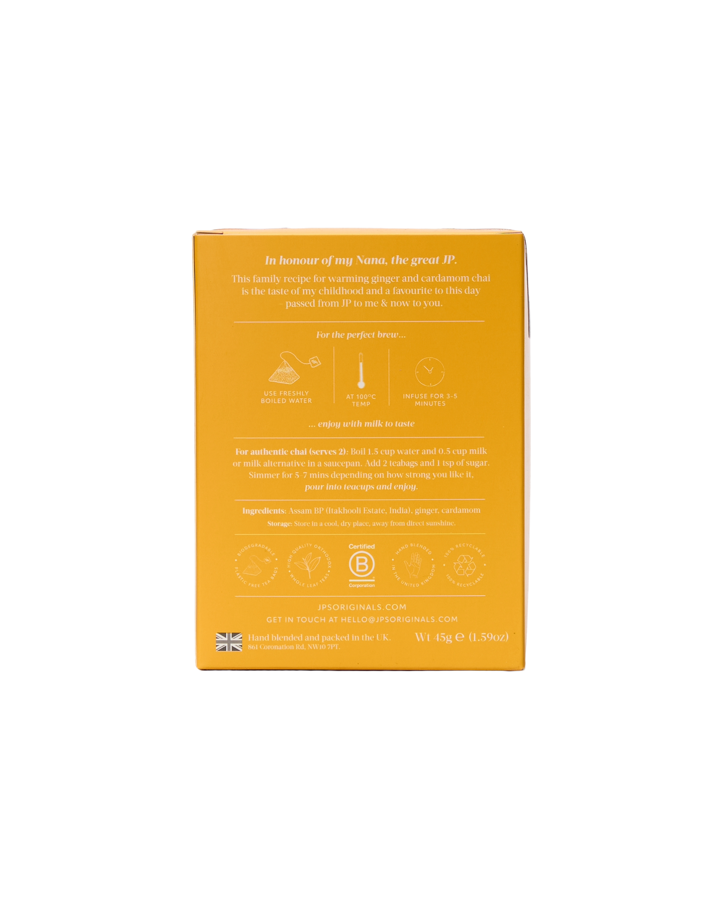 Spiced Chai with Ginger & Cardamom