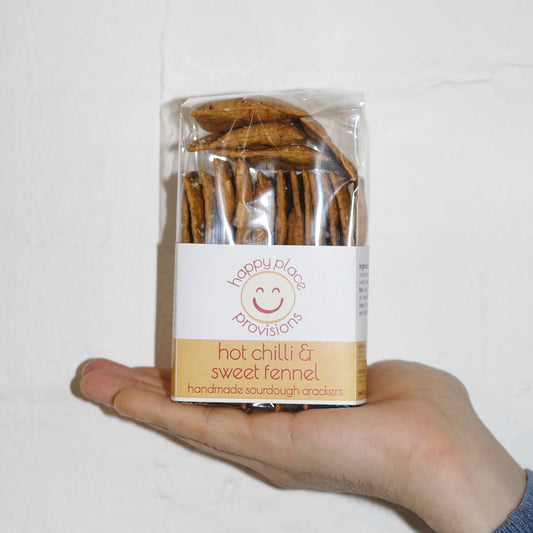 Hot Chilli & Sweet Fennel Handmade Sourdough Crackers Sharing Pack