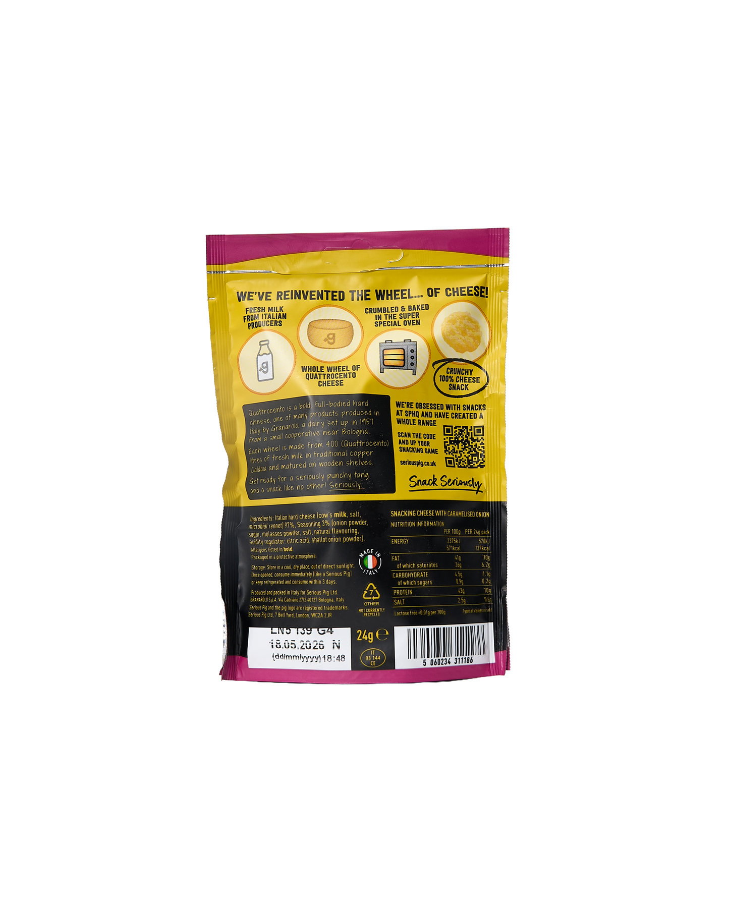 Snacking Cheese with Caramelised Onion