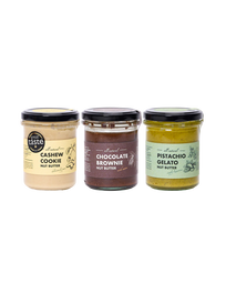 Sweet Spreads Trio: Pistachio, Cookie, Choc-Brownie