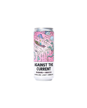Against The Current: Organic Rhubarb & Hibiscus Kombucha Soda