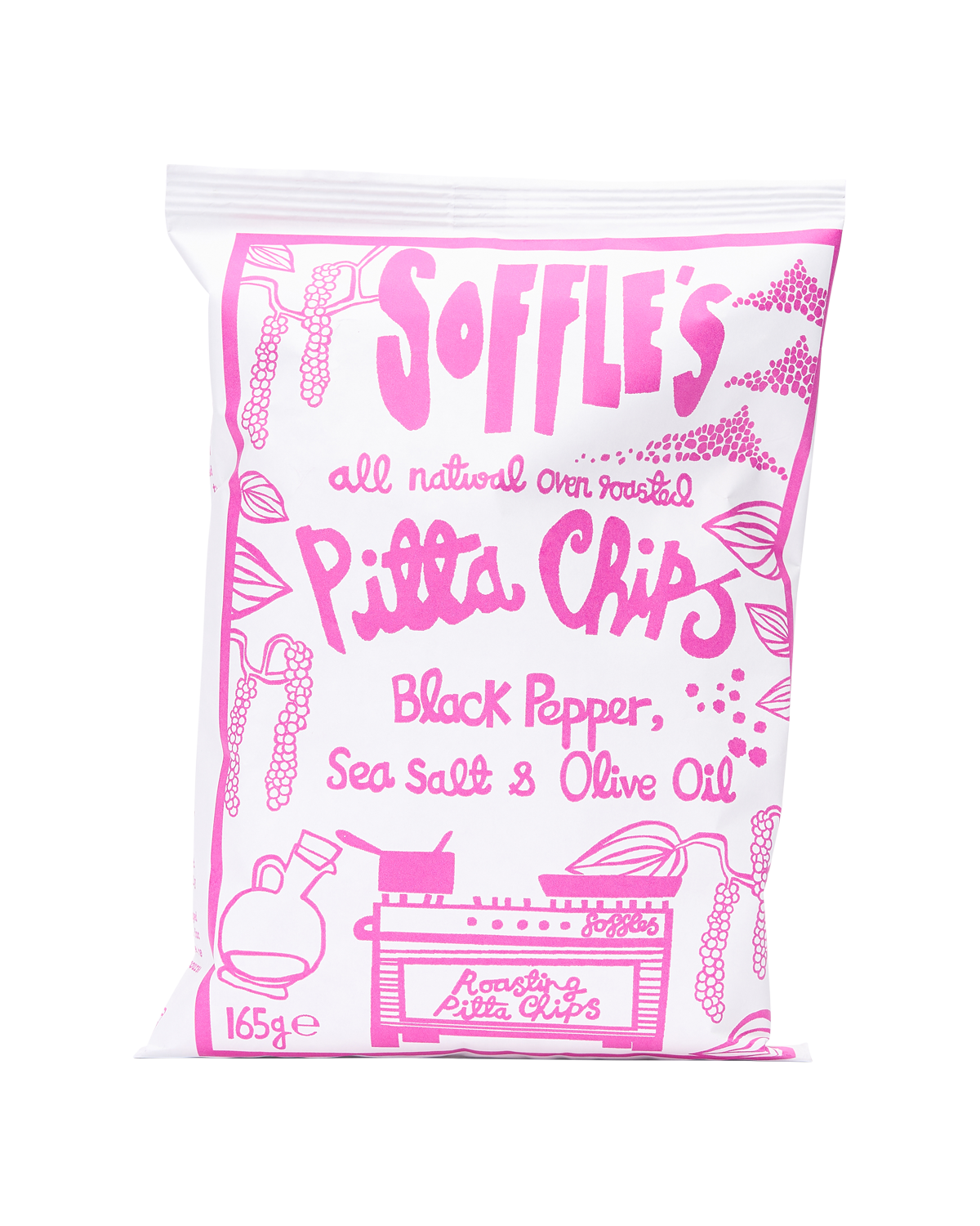 Black Pepper and Sea Salt Pitta Chips - 165g