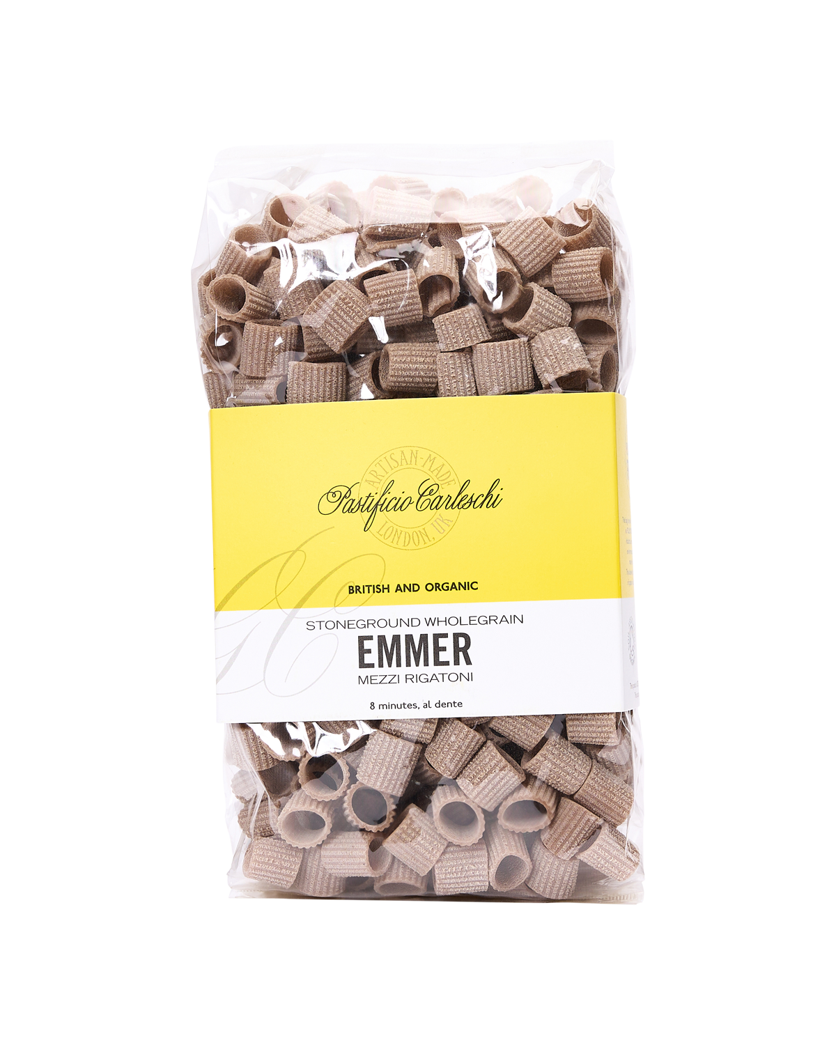 Organic Wholegrain Emmer Mezzi Rigatoni Pasta