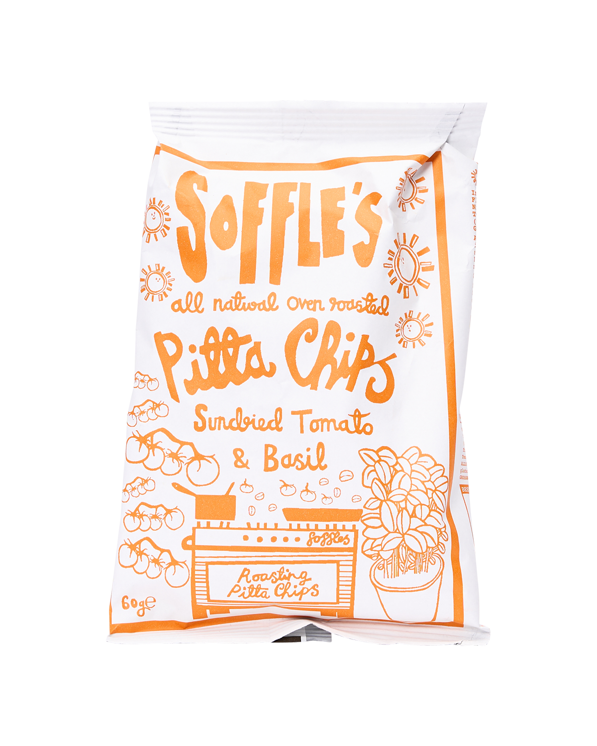 Sundried Tomato and Basil Pitta Chips - 60g