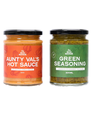 Bon Mangé: Heat and Flavour Set (Hot Sauce & Green Pepper Seasoning)