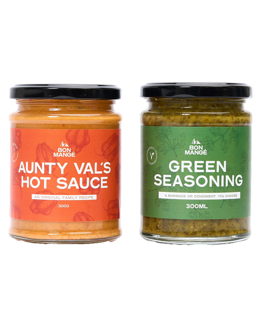 Bon Mangé: Heat and Flavour Set (Hot Sauce & Green Pepper Seasoning)