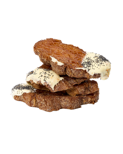 White-Choc, Lemon & Poppy Seed Croissant Biscotti