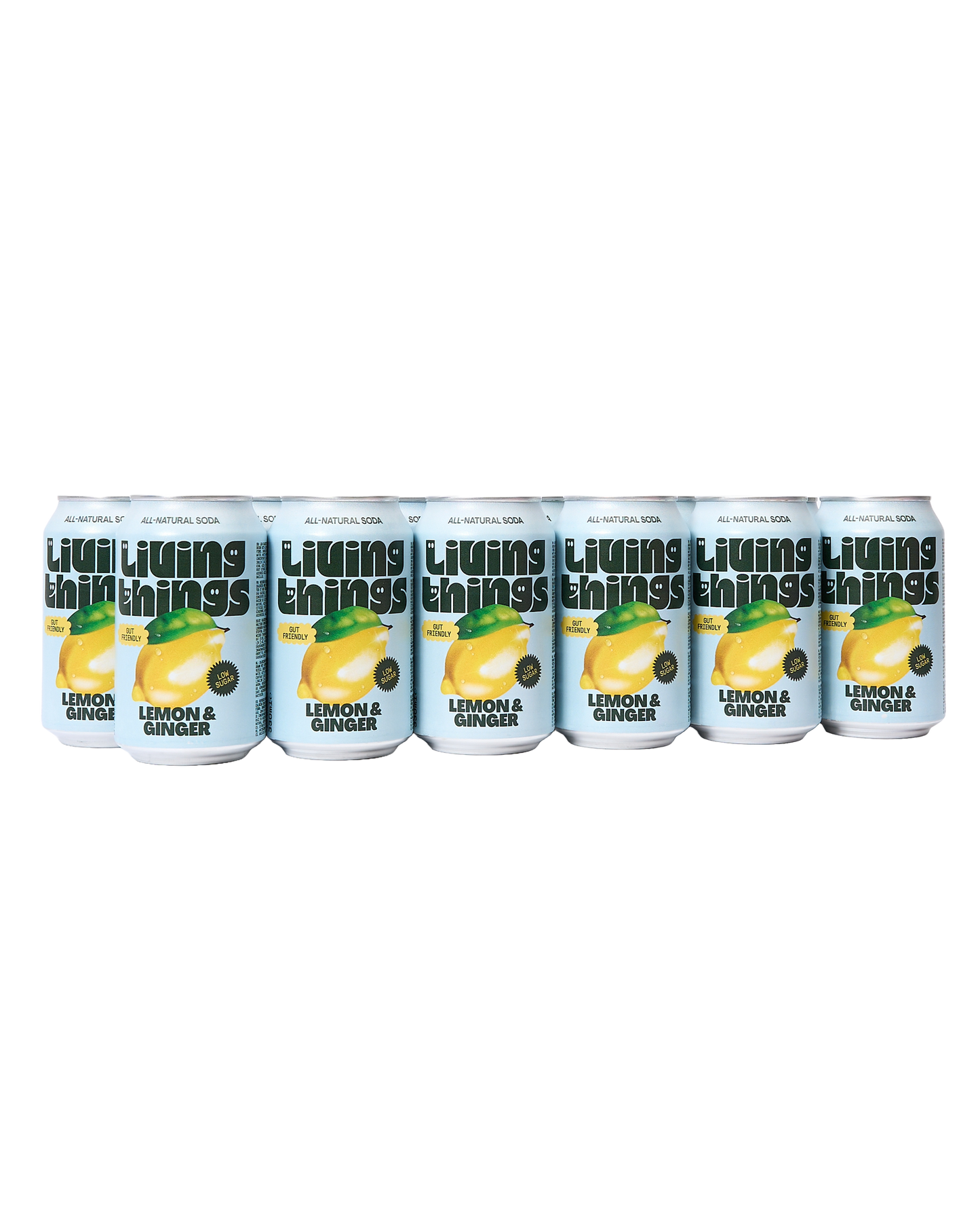 Lemon & Ginger Prebiotic Soda (12 Cans)