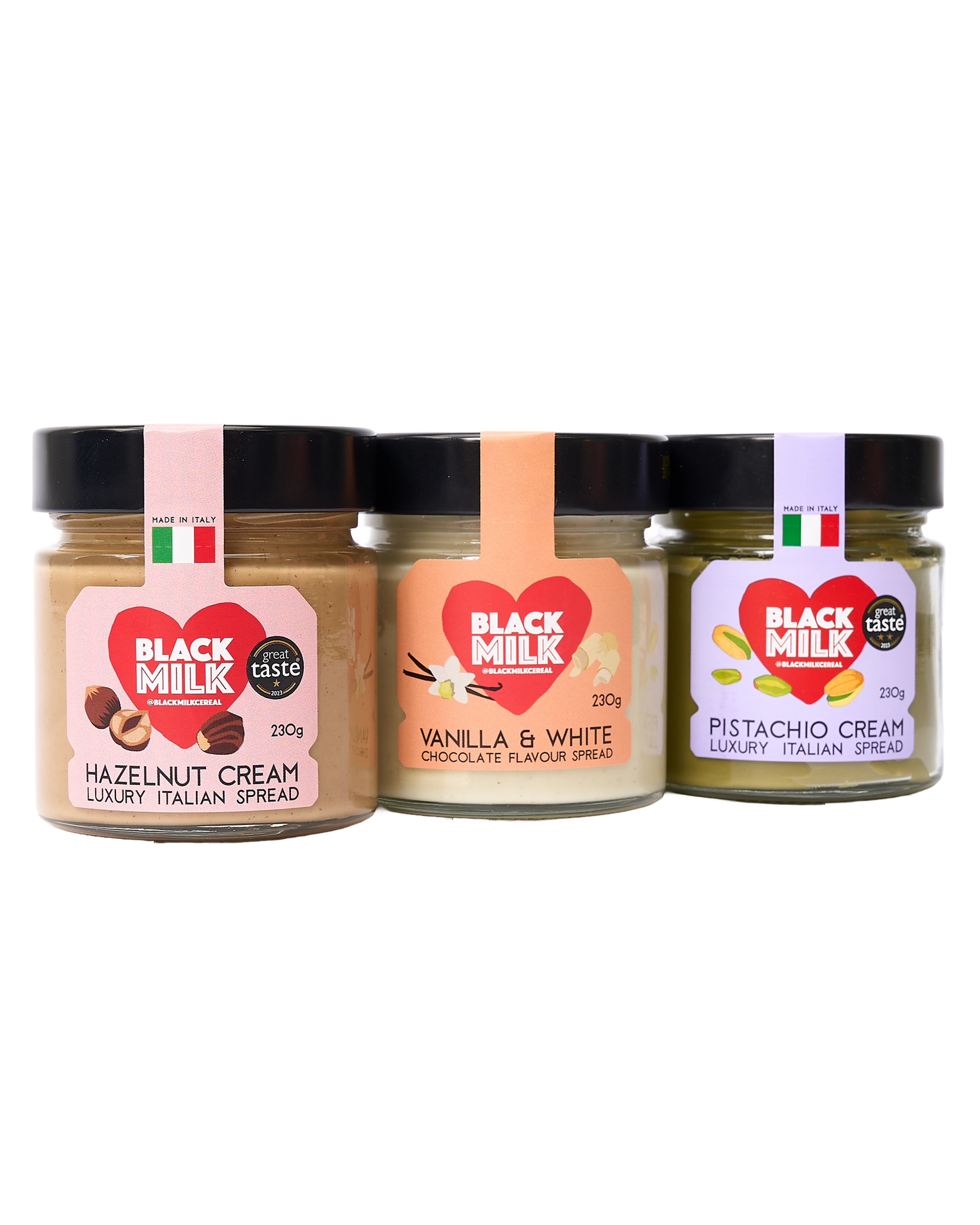 Creamy Sweet Spread Trio: Pistachio, Hazelnut & White Choc