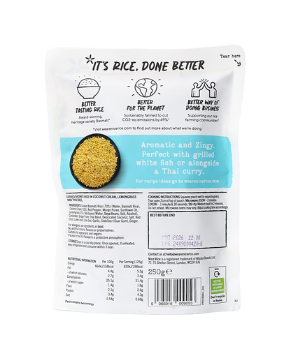 Ready-To-Eat Coconut & Lemongrass Basmati Rice