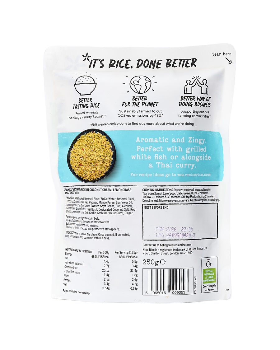 Ready-To-Eat Coconut & Lemongrass Basmati Rice