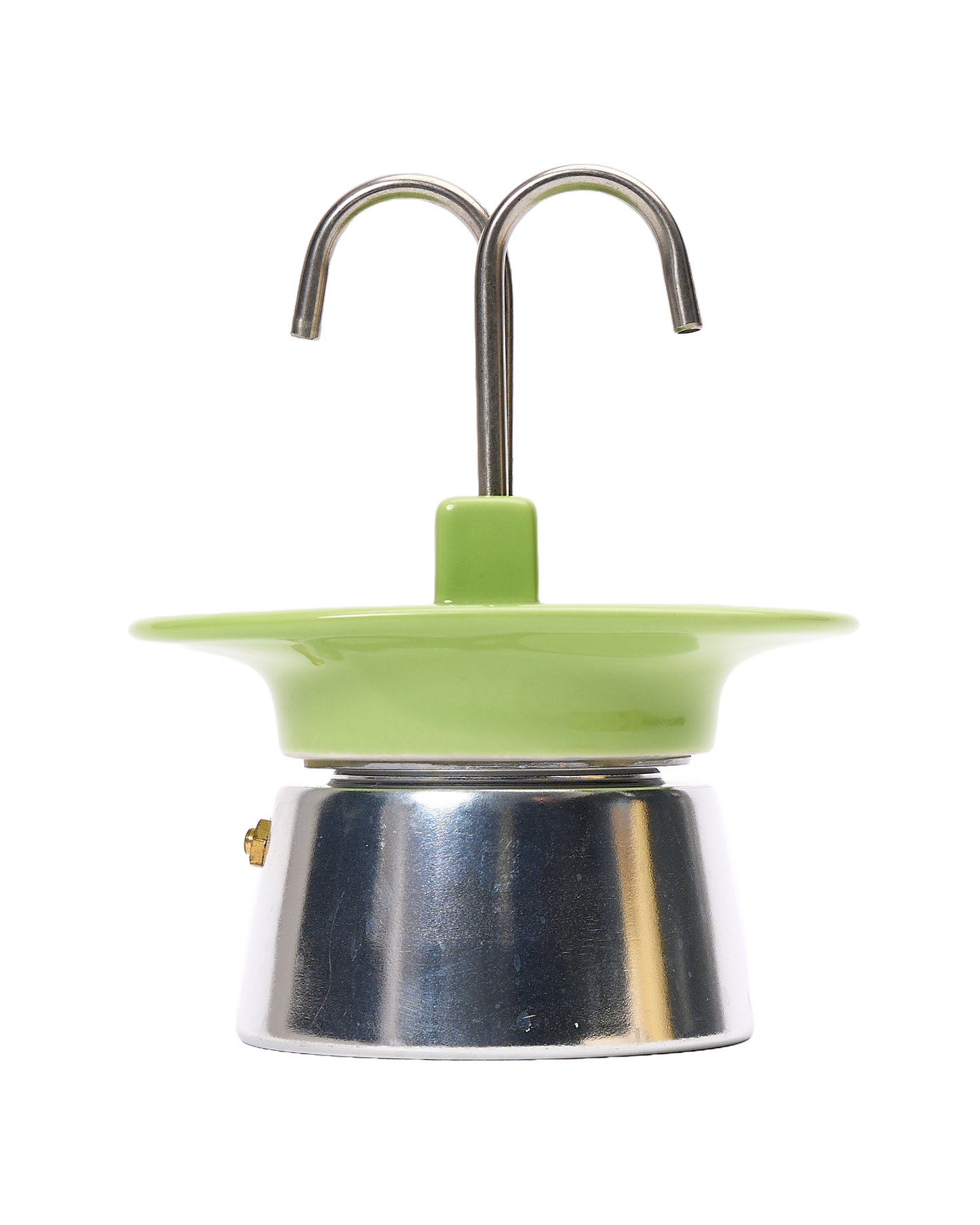 Top Moka Twin-Cup Ceramic Espresso Maker (Green)