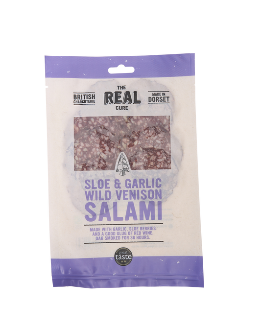 Sliced Sloe & Garlic Wild Venison Salami