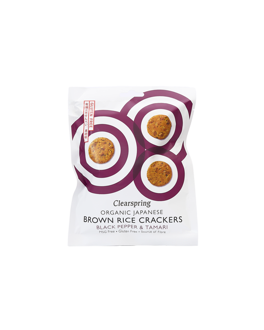 Organic Black Pepper & Tamari Brown Rice Crackers