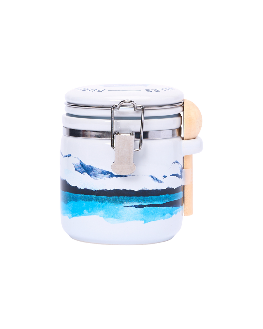 Watercolour Ceramic Jar with Pure Sea Salt