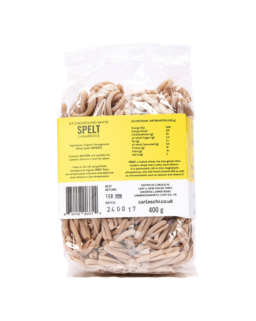 Organic White Spelt Casarecce Pasta