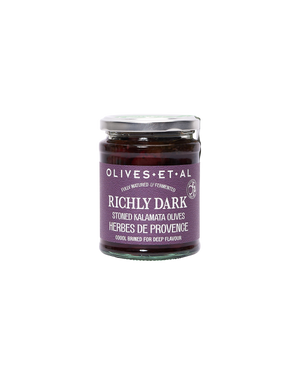 "Richly Dark" Pitted Kalamata Olives with Herbes de Provence