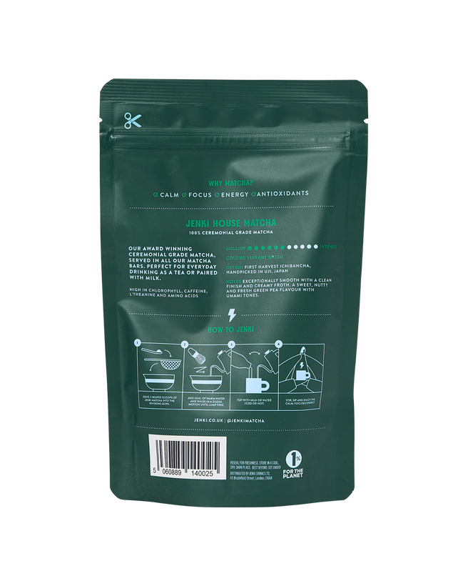 JENKI 100g Ceremonial Grade Matcha Pouch