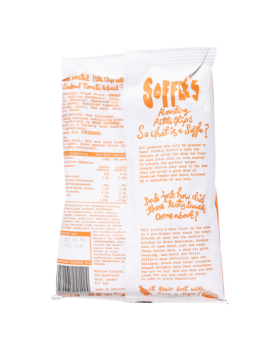 Sundried Tomato and Basil Pitta Chips - 60g