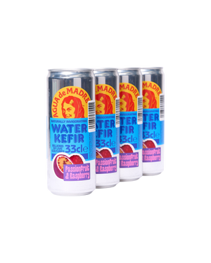 Passionfruit & Raspberry Water Kefir (4 cans)