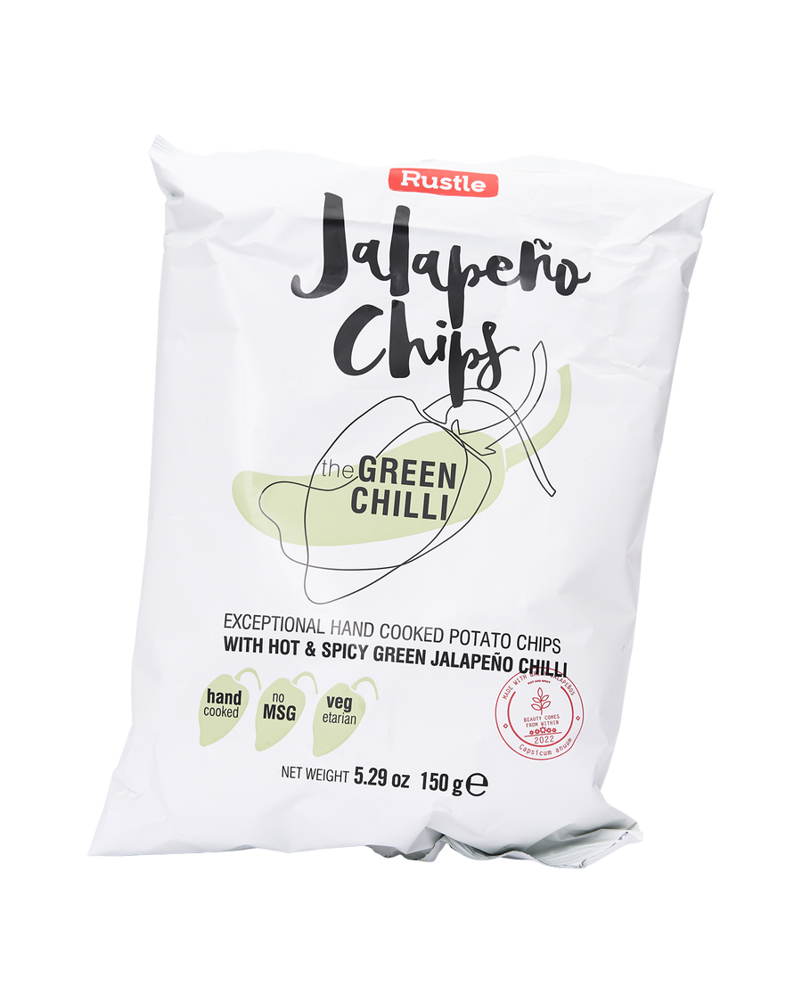 Hand-Cooked Spicy Green Jalapeño Crisps (Sharing Bag)