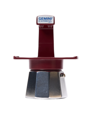 Gemini Express: Twin-Cup Espresso Maker (Burgundy)