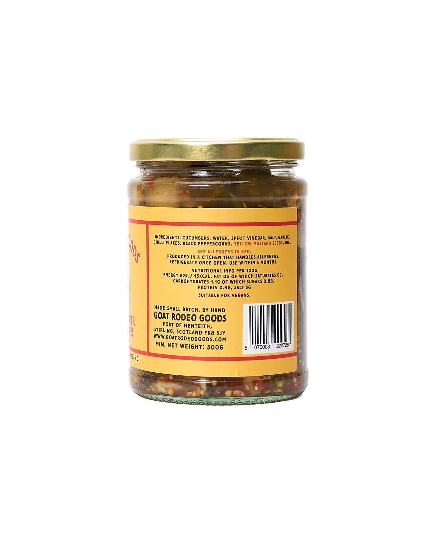 Hell Or High Water Spicy Cucumber Pickles