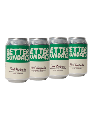 Pomegranate & Hibiscus Hard Kombucha (4 pack)