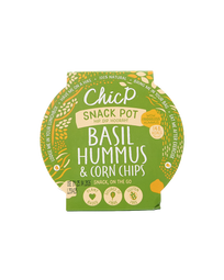 Basil Hummus & Corn Chips Snack Pot