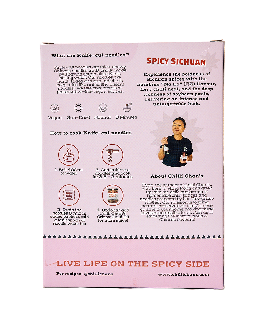 Knife-Cut Spicy Sichuan Instant Noodles