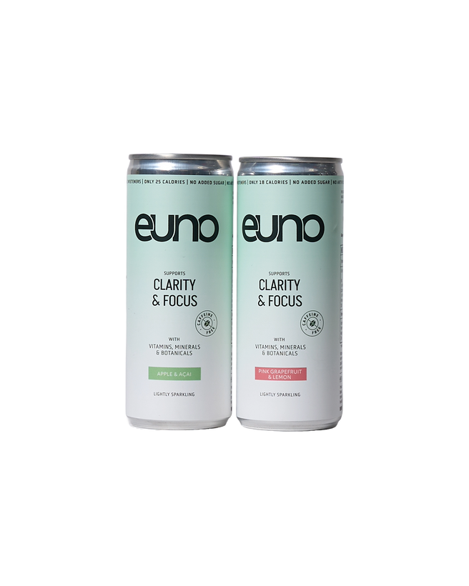 Euno Drinks: Two Flavour Bundle (Apple Acai Clarity & Focus + Pink Grapefruit Lemon Clarity & Focus)